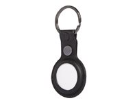 Decoded AirTag Leather Key Chain - Black