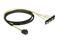 DeLOCK Seriel ATA/SAS-kabel Sort Gul 1m