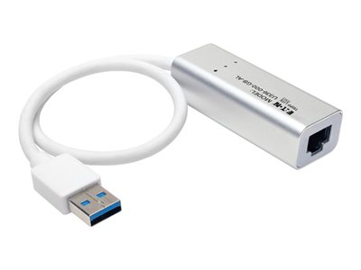 Tripp Lite USB 3.0 SuperSpeed to Gigabit Ethernet NIC Network Adapter RJ45 10/100/1000 Aluminum White