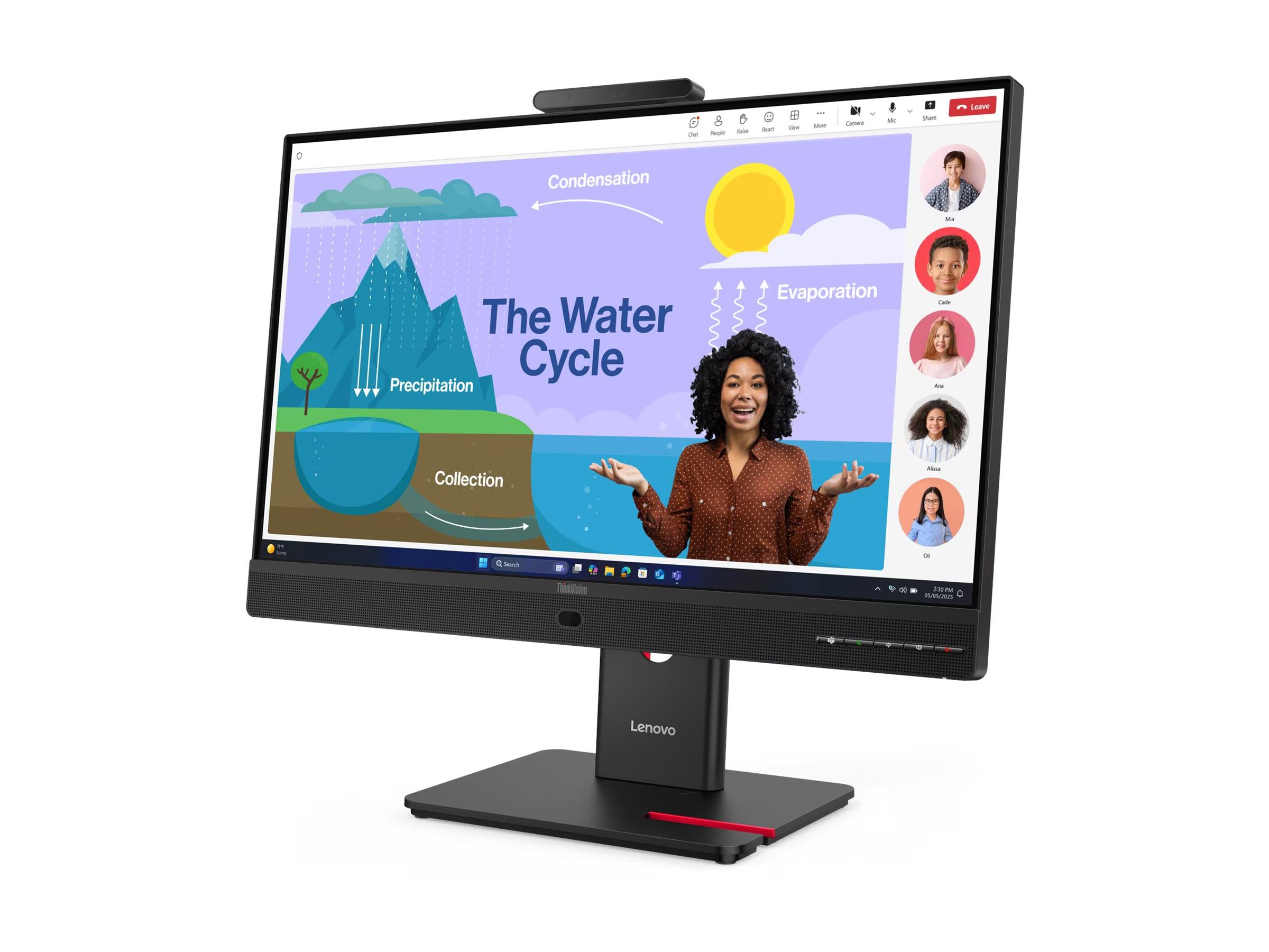 Lenovo ThinkVision T24D-4v LED monitor Full HD (1080p) Product shot Right side 77950