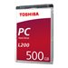 Toshiba L200 - hard drive - 500 GB - SATA 3Gb/s