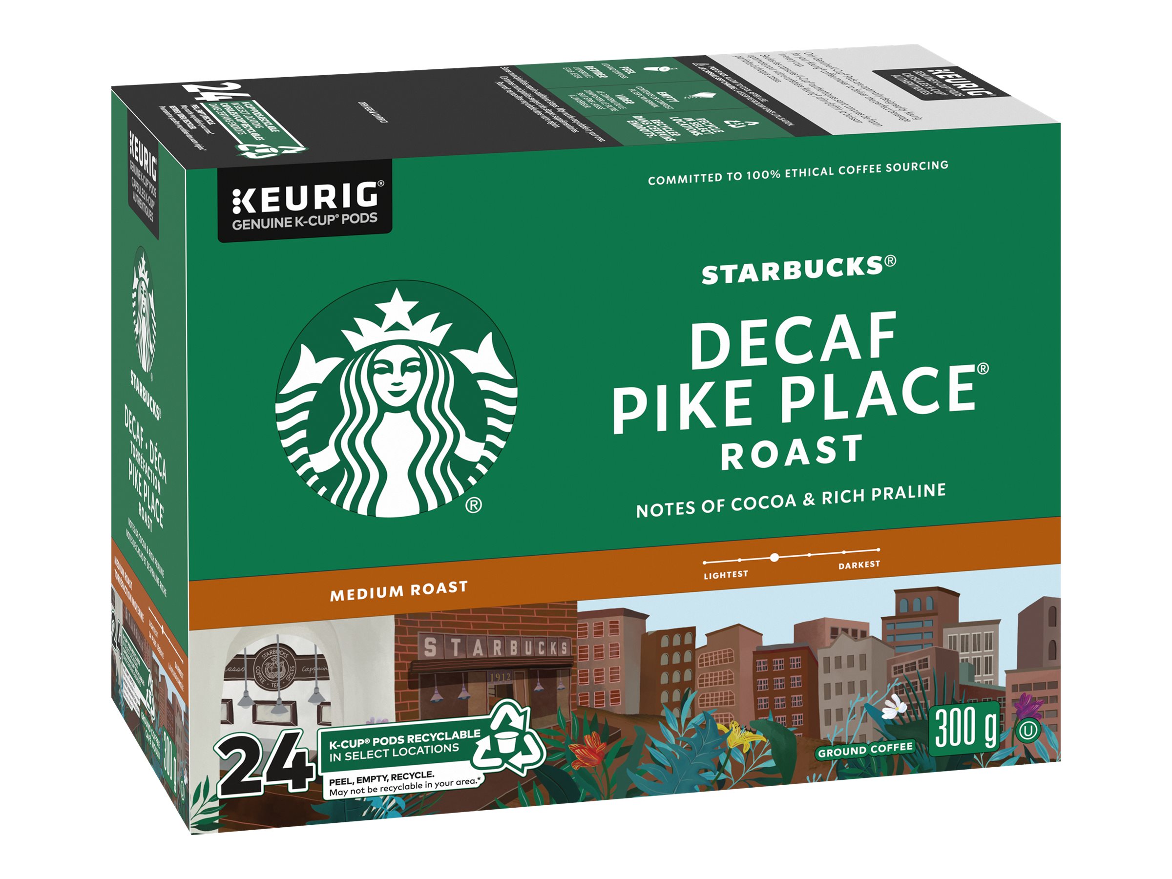 Starbucks K-Cup Coffee Pods - Decaf Pike Place Roast - 24's