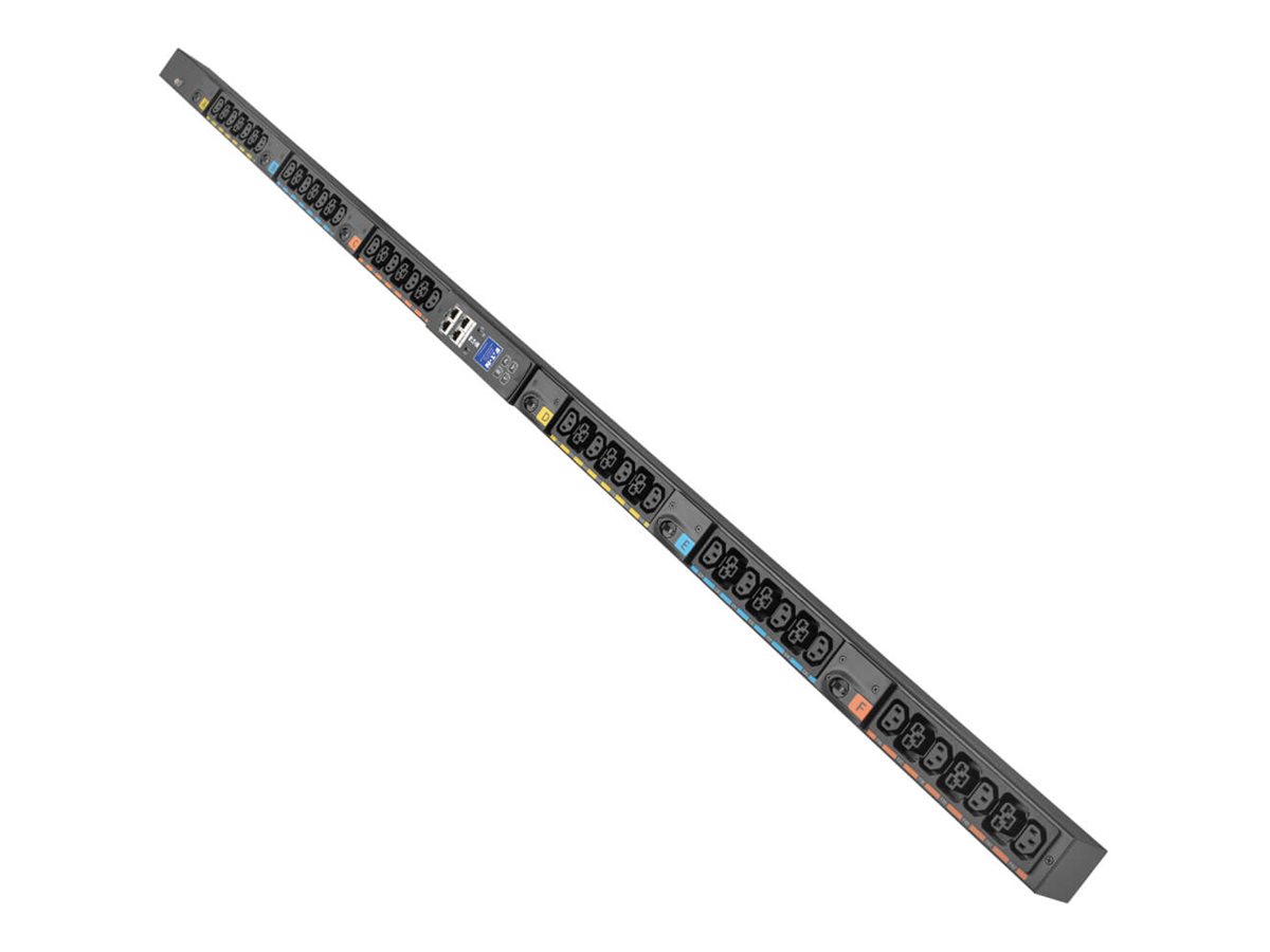 Eaton G4 Universal-Input Metered PDU G4, 208V and 415/240V, 42 Outlets, Input Cable Sold Separately, End-Entry Input, 72-Inch 0U Vertical
