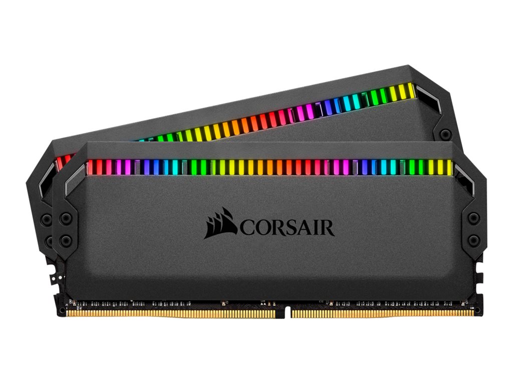 CORSAIR DDR4 3600MHz 32GB 2x16GB DIMM Unbuffered 18-19-19-39 XMP 2.0 Dominator Platinum RGB Black He