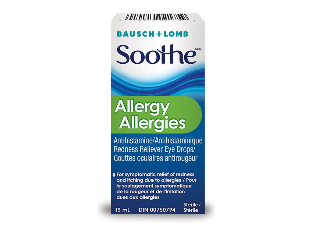 Bausch + Lomb Soothe Allergy Antihistamine Eye Drops - 15ml