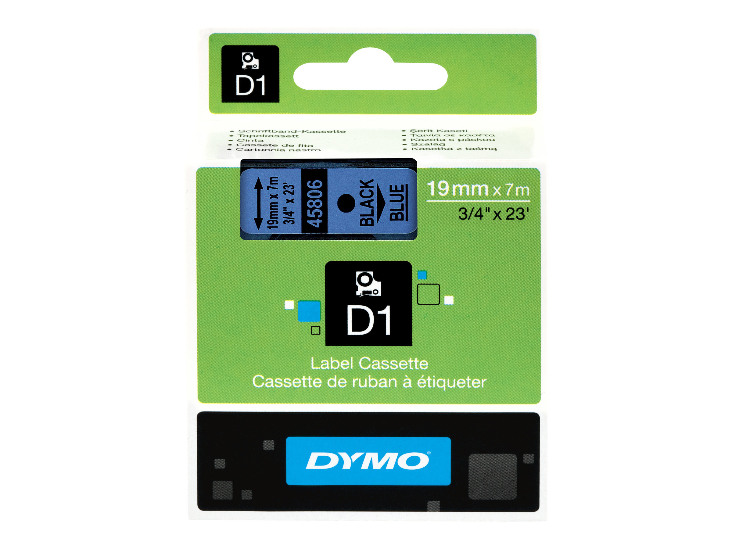 DYMO D1 label tape 1 cassette(s) Roll (1.9cm x Product shot Front 79950