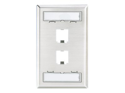 Panduit MINI-COM Stainless Steel Faceplate