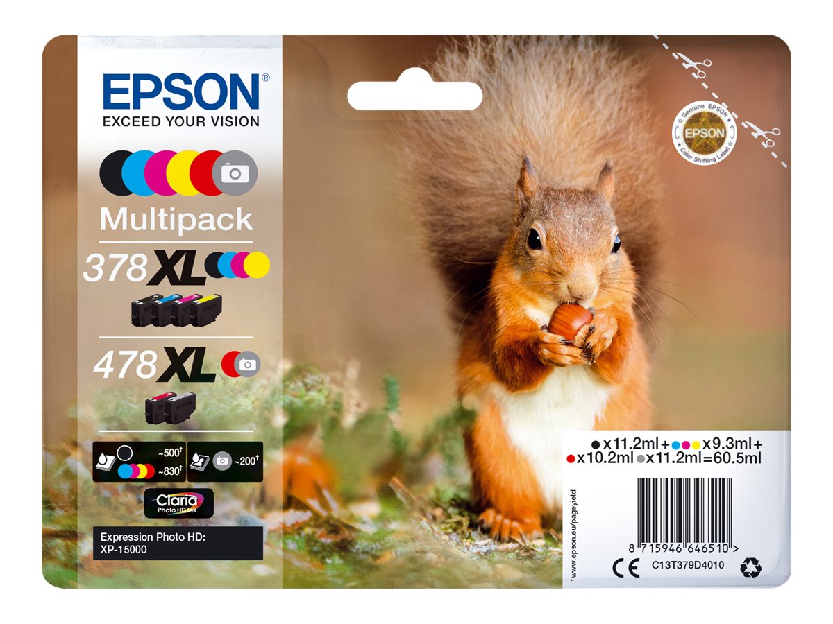 Epson 478XL Multipack - 6-balení - šedá, černá, žlutá, azurová, purpurová, červená - originální - inkoustová cartridge – foto 2