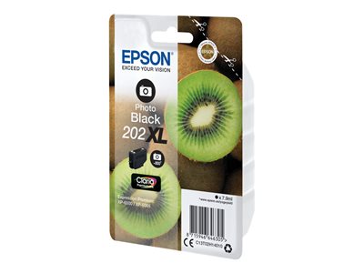 EPSON Singlepack Photo Black 202XL Kiwi - C13T02H14010