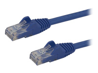 StarTech.com 50ft CAT6 Ethernet Cable, 10 Gigabit Snagless RJ45 650MHz 100W PoE Patch Cord, CAT 6 10GbE UTP Network Cable w/Strain Relief, Blue, Fluke Tested/Wiring is UL Certified/TIA - Category 6 - 24AWG (N6PATCH50BL)