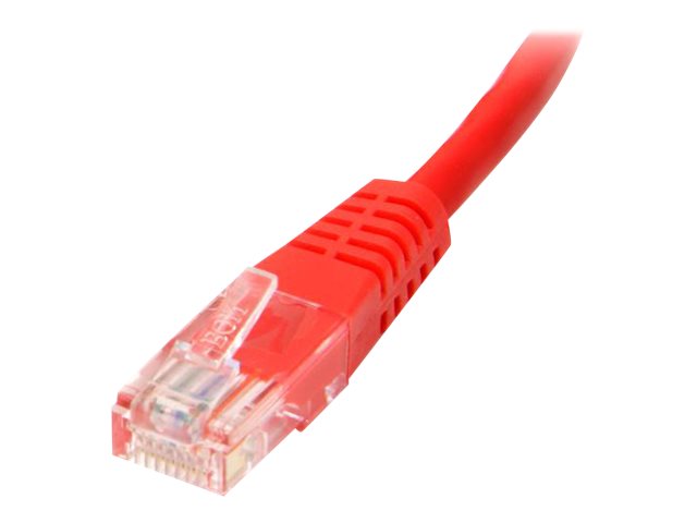 StarTech.com Cat5e Ethernet Cable - 6 ft - Red - Patch Cable - Molded Cat5e Cable - Short Network Cable - Ethernet Cord - Cat 5e Cable - 6ft (M45PATCH6RD)
