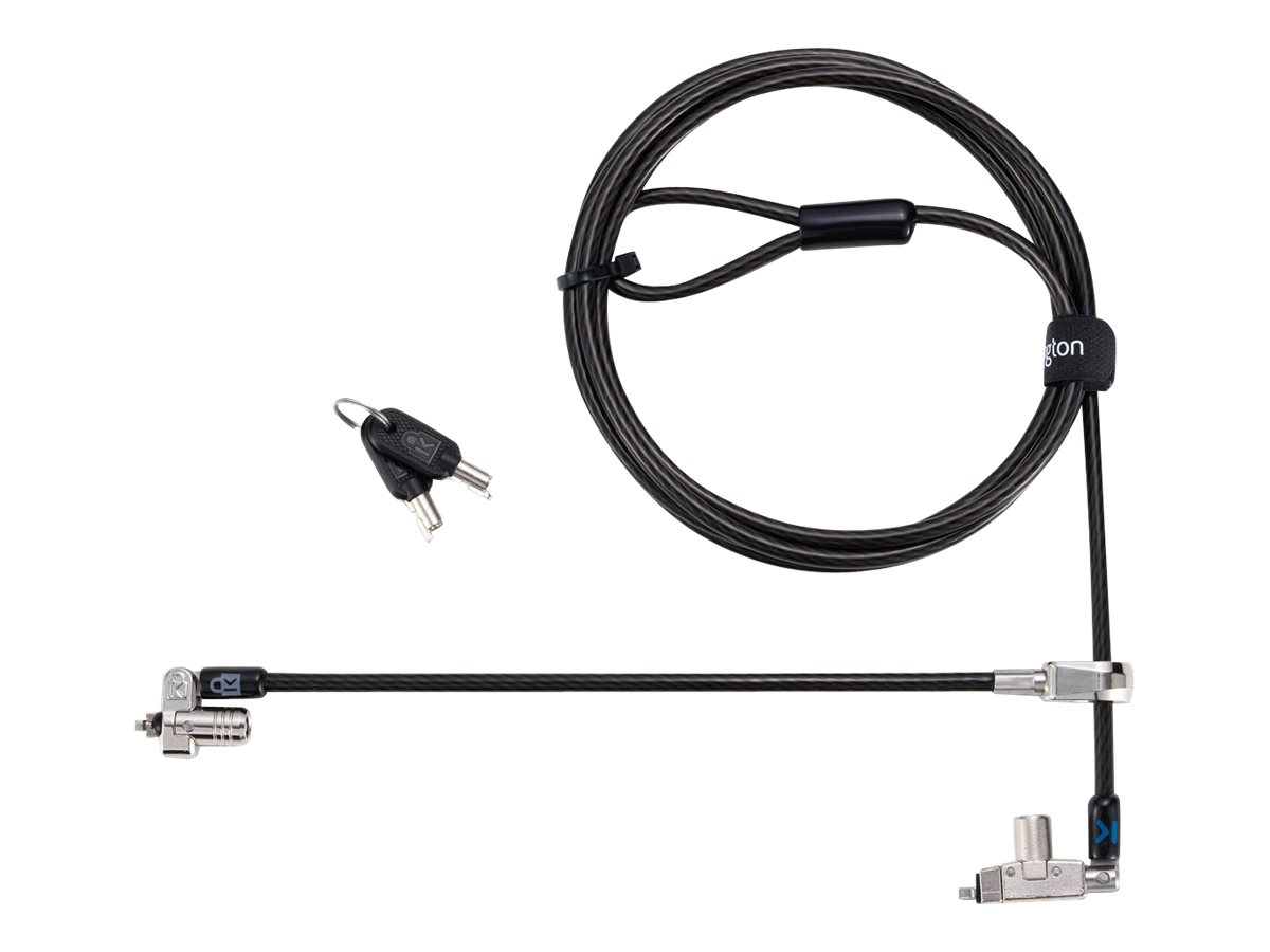 Kensington Slim N17 2.0 - bezpečnostní kabelový zámek - univerzální klíč, druhá hlava zámku T-Bar