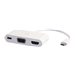 C2G USB C to HDMI and VGA Multiport Adapter with Power Delivery