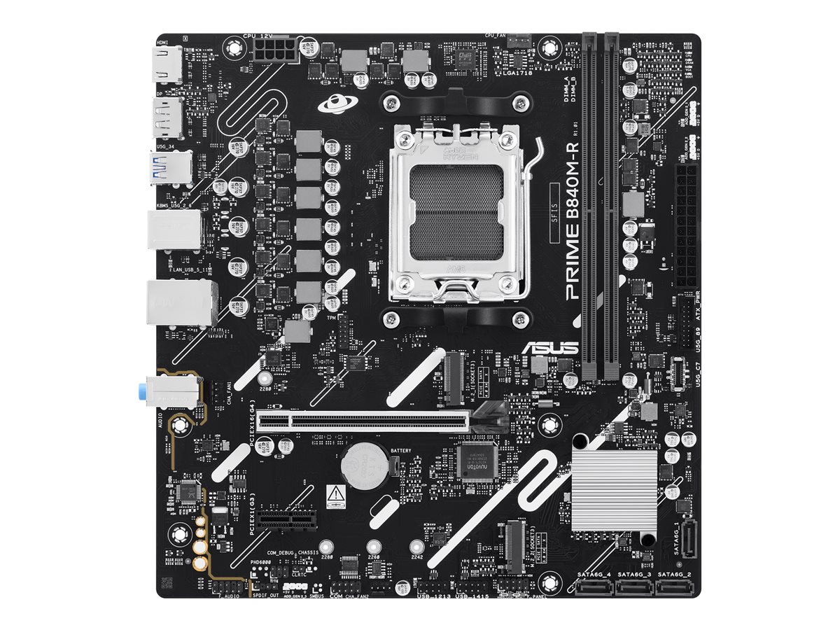 ASUS B840 AMD mATX motherboard DDR5 1xHDMI 1xDisplayPort 1xPCIe 4.0 2xM.2