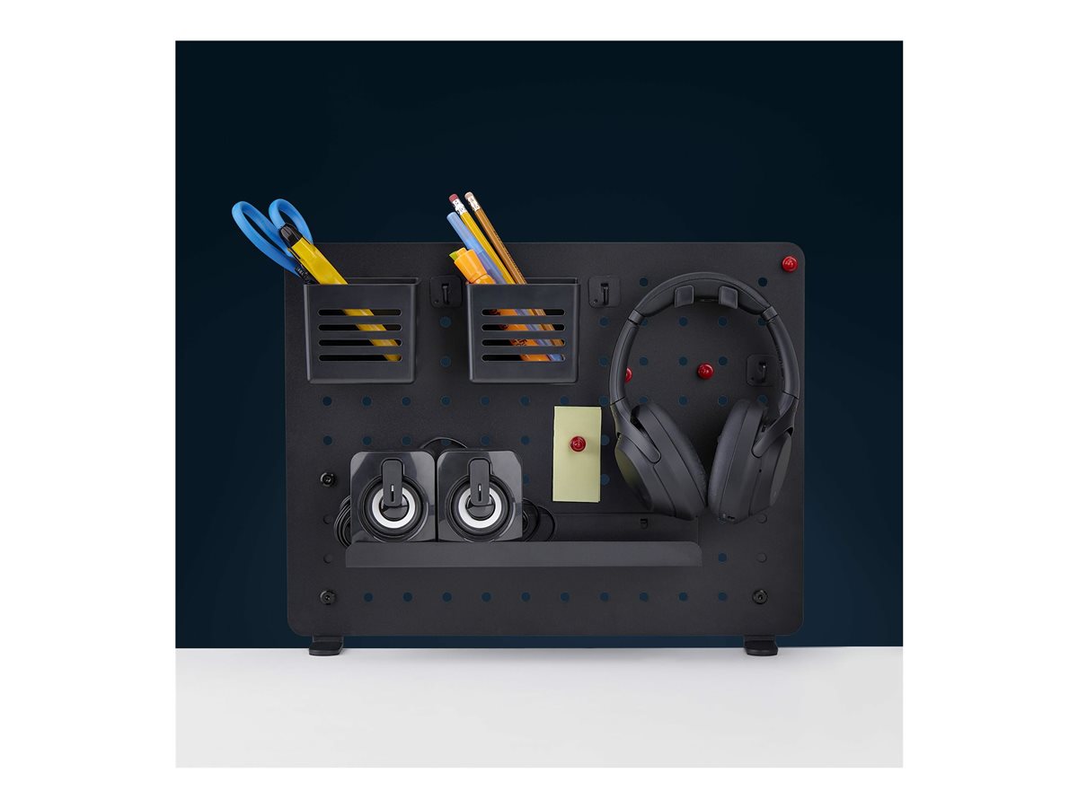StarTech.com Clamp-On Pegboard with Accessories, 16.5 x 12.5in (42 x 32cm), Steel Pegboard, Desktop Storage Organizer, Desk Mount Peg Board, Black upevňovací komponent - uchycení na klip - černá – foto 6