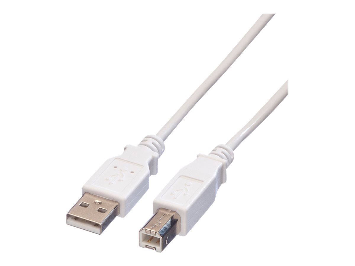 VALUE USB 2.0 Kabel Typ A-B weiss 1,8m