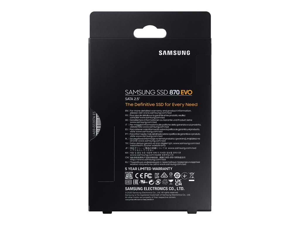 Samsung 870 EVO MZ-77E500B - SSD - verschl?sselt - 500 GB - intern - 2.5" (6.4 cm)