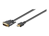 MicroConnect Videokabel HDMI / DVI 1m Sort