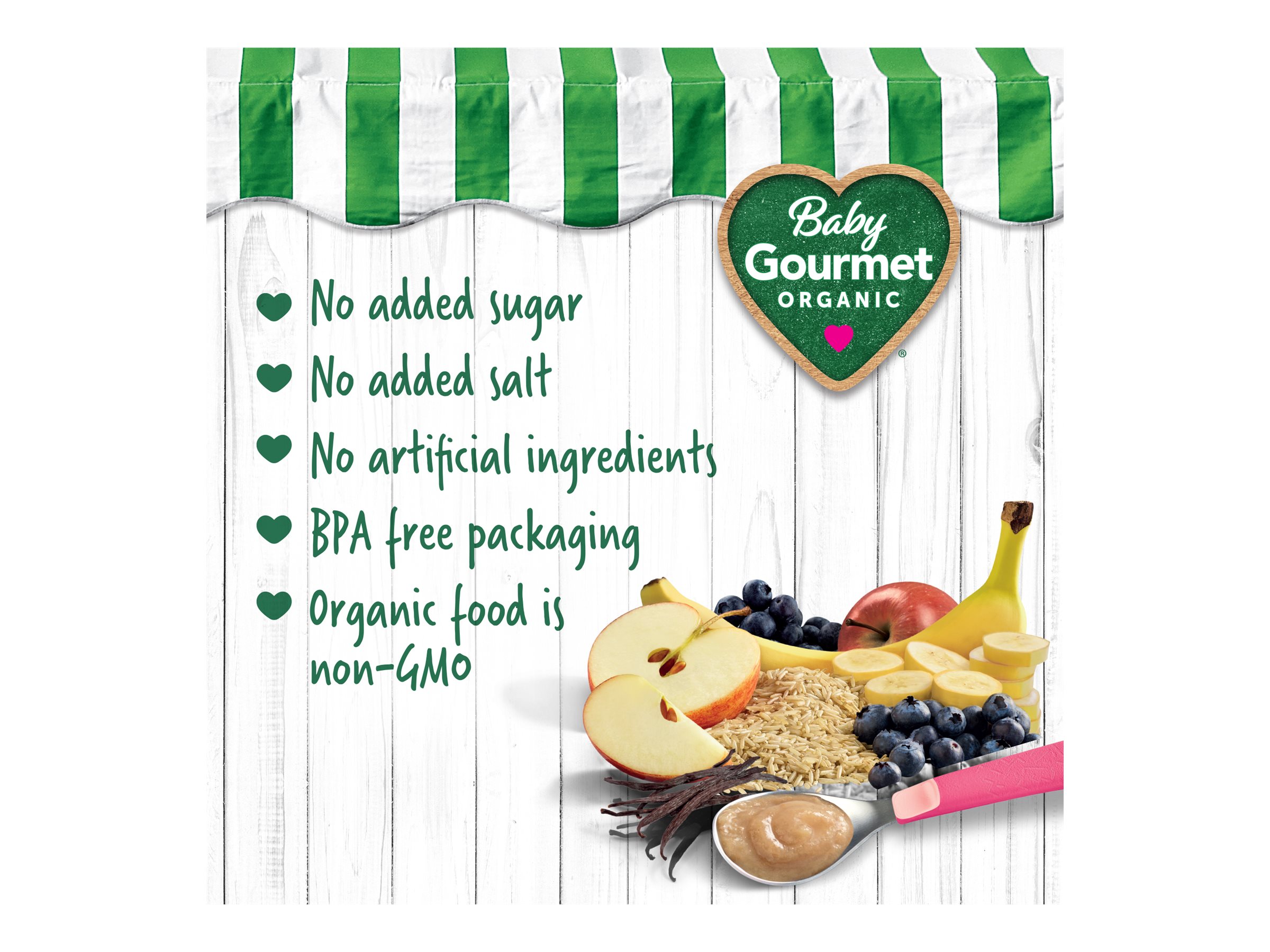 Baby Gourmet Baby Food - Vanilla Banana Berry Risotto - 128 ml