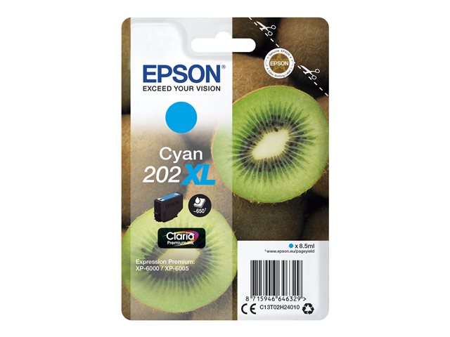Image of Epson 202XL - high capacity - cyan - original - ink cartridge
