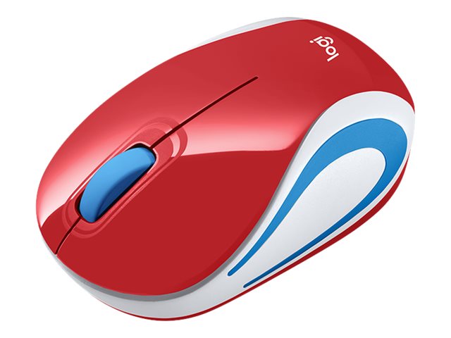 Souris optique avec fil à 3 boutons - 1000 DPI - USB - Rouge