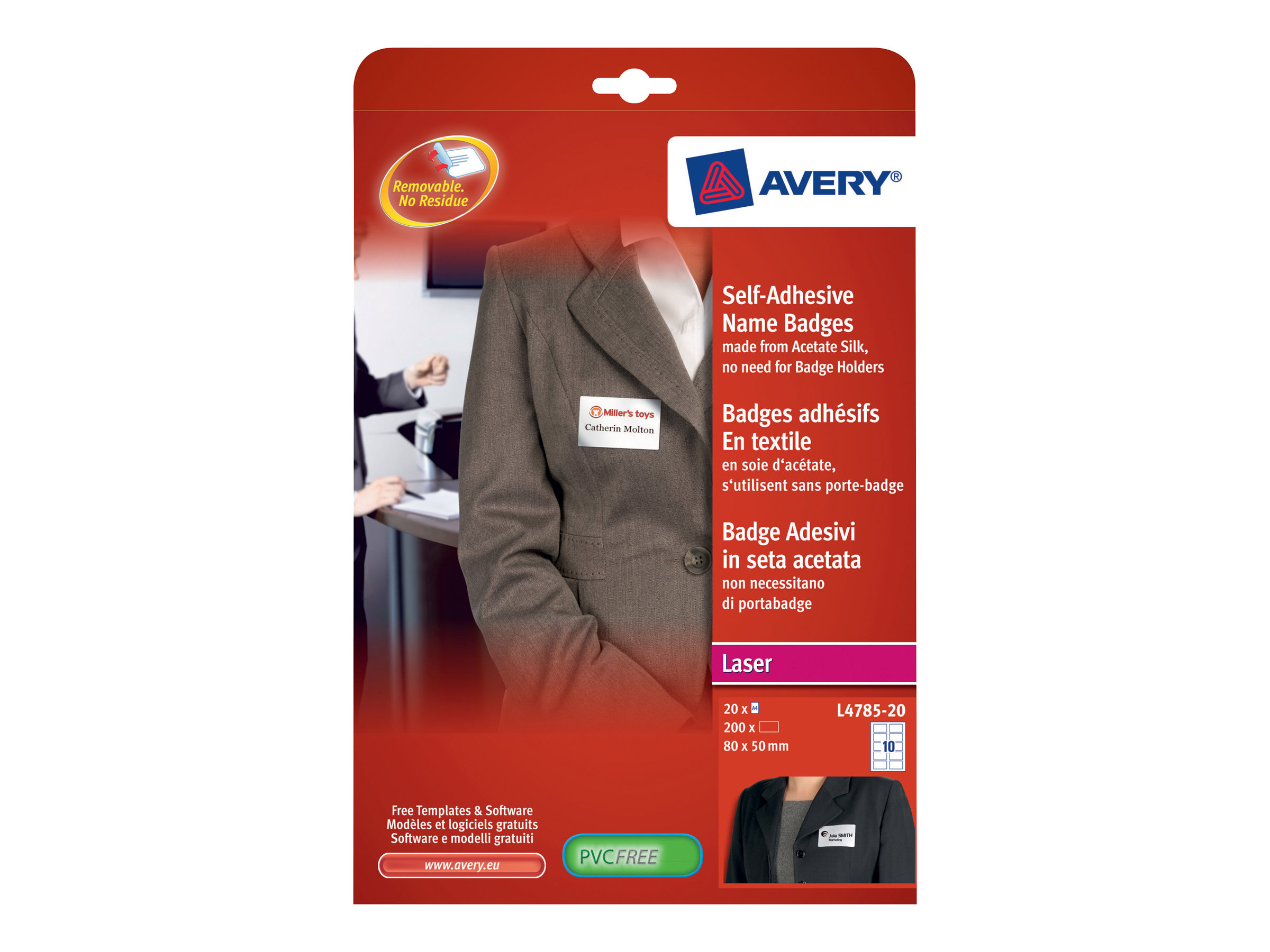 Avery Name Badge Labels 200 Labels 50 X 80 Mm