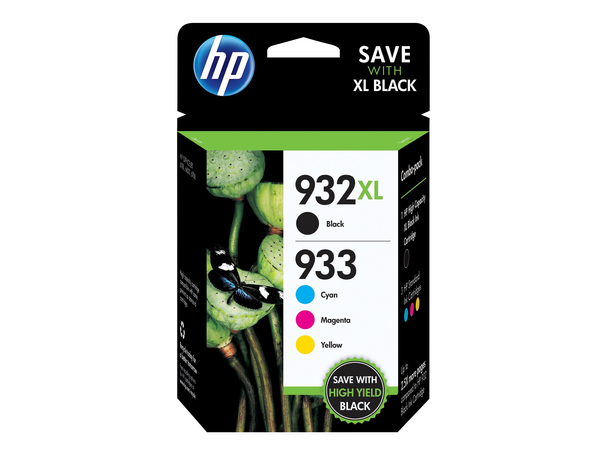 HP 932XL/933XL Combo Pack 4-pack High Yield black yellow cyan magenta original Usage / lifestyle Multi-angle 72520