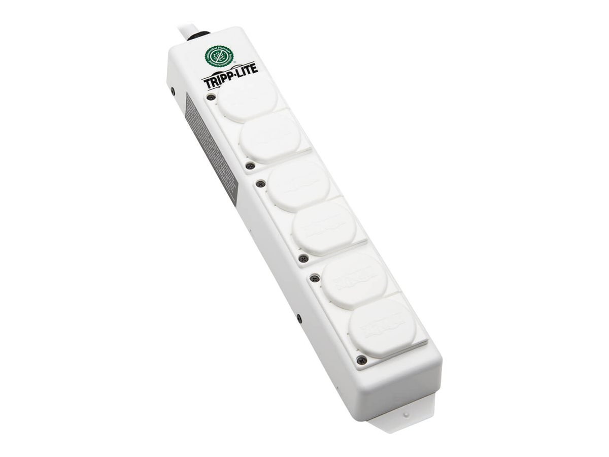 Eaton Tripp Lite Series Safe-IT UL 2930 Medical-Grade Power Strip for Patient Care Vicinity, 6 Hospital-Grade Outlets, Safety Covers, Antimicrobial, 6 ft. Cord