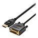 Kensington DisplayPort 1.1 (M) to DVI-D (M) Passive Cable, 6ft