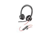 HP Poly Blackwire 8225 - Blackwire 8200 series - headset - on-ear - wired - active noise canceling - USB-C - black - Zoom Certified