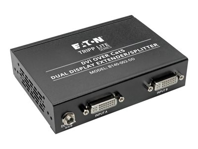 Tripp Lite 2-Port Dual Display DVI over Cat5 / Cat6 Extender Video Splitter TAA