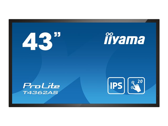 Iiyama Prolite T4362as B1 43 Class 425 Viewable Led Backlit Lcd Display 4k For Digital Signage Interactive Communication