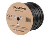 Lanberg CAT 5e Kabel med folie og kobberfletning (FTP) 305m Bulkkabel Sort RAL 9004