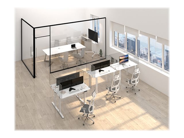 Neomounts NS-GLSPROTECT140 - rozdělená obrazovka - montáž na pracovní stůl - 138 x 65 cm - průhledná – foto 19
