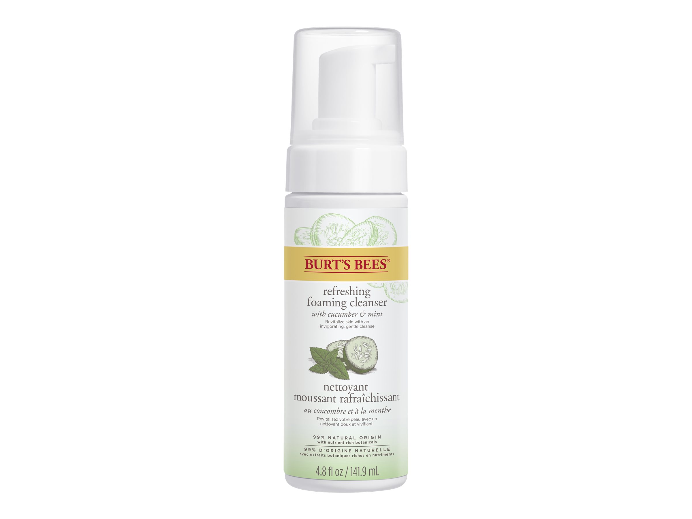 Burt's Bees Refreshing Foaming Cleanser - Cucumber and Mint - 141.9ml