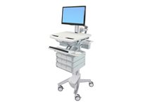 Ergotron StyleView cart - open architecture - for LCD display / keyboard / mouse / CPU / notebook / scanner - grey, white, po