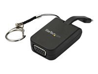 StarTech.com Compact USB C to VGA Adapter, 1080p 60Hz USB Type-C to VGA Video Display Converter with Keychain Ring, Active USB-C DP Alt Mode to VGA Monitor Dongle, Thunderbolt 3 Compatible - USB-C Keychain Adapter (CDP2VGAFC)