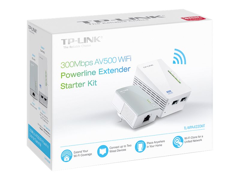 Buy TP-Link TL-WPA4220KIT AV500 WiFi Powerline Extender, Starter