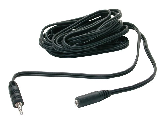 StarTech.com 12 ft. (3.7 m) 3.5mm Audio Extension Cable - PC Speaker Extension Audio Cable - Strain Relief - Black - Aux Cable (MU12MF)