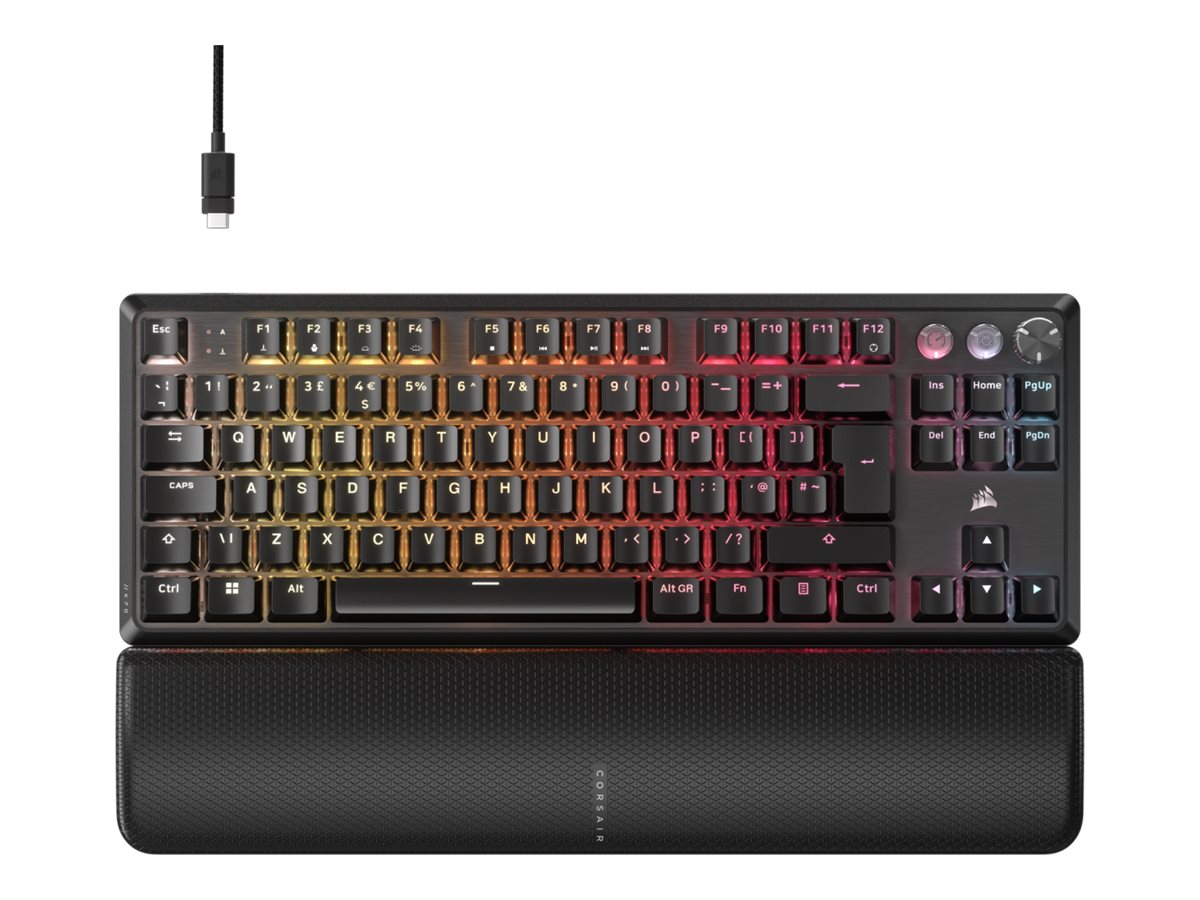 CORSAIR K70 PRO TKL keyboard TKL QWERTY US/Canada black Input Product shot Front 79800