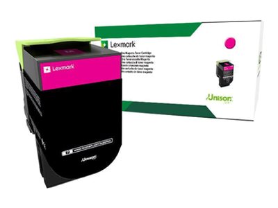 Lexmark 708HM High Yield magenta original toner cartridge LCCP Product shot Left-angle 79150