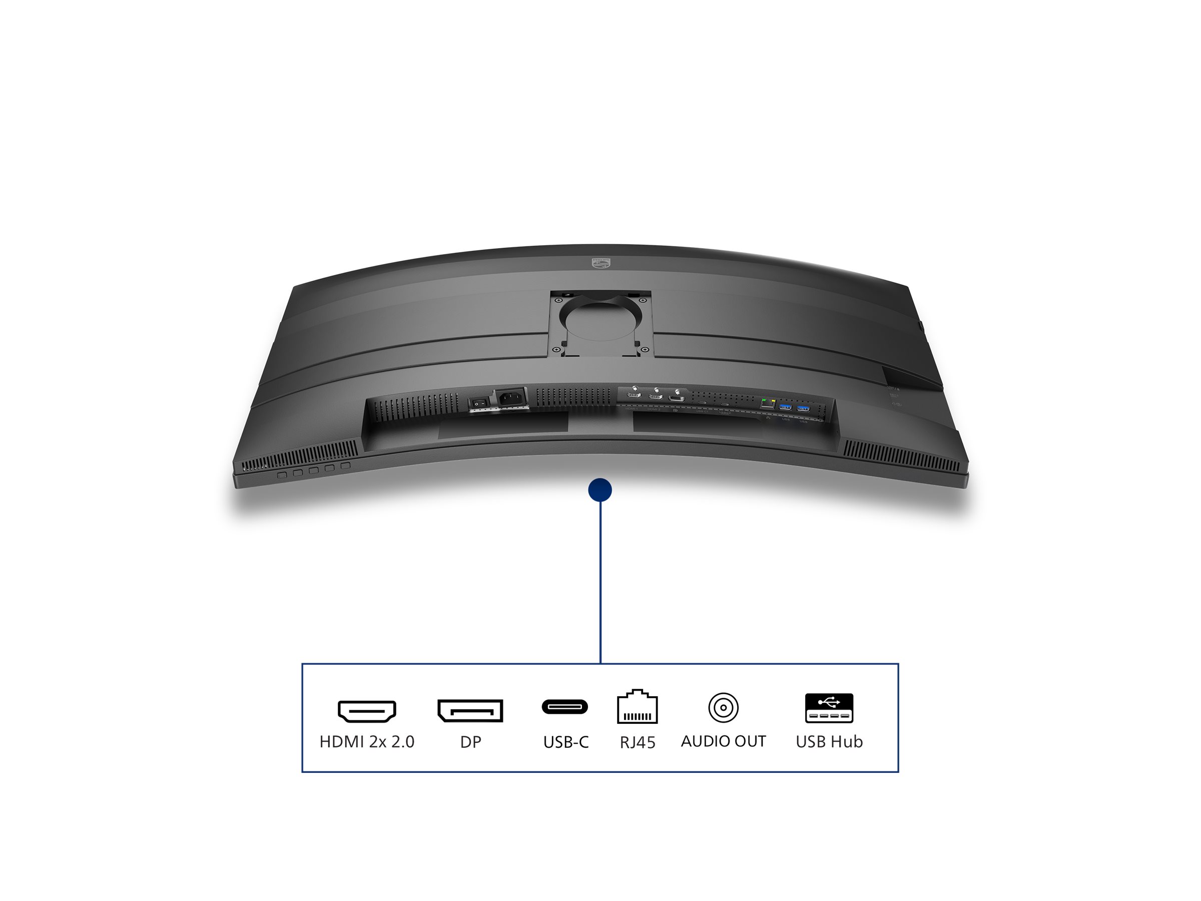Philips 34B2U5600C 5000 Series LED monitor curved Product shot Front 80026