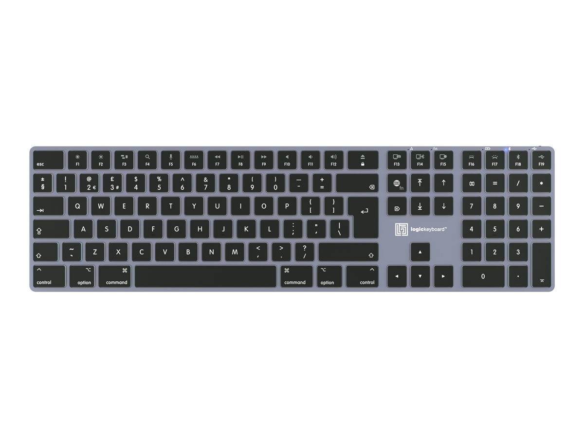 An image of LogicKeyboard TITAN - keyboard - Mac - QWERTY - UK - titanium grey Input Device