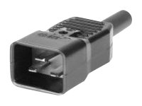 MicroConnect Strøm IEC 60320 C20 Sort Strøm-konnektor