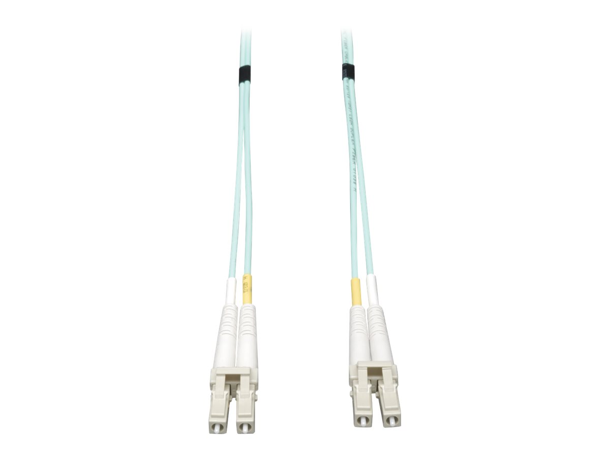 Tripp Lite 15M 10Gb Duplex Multimode 50/125 OM3 LSZH Fiber Patch Cable LC/LC Aqua 15 Meters