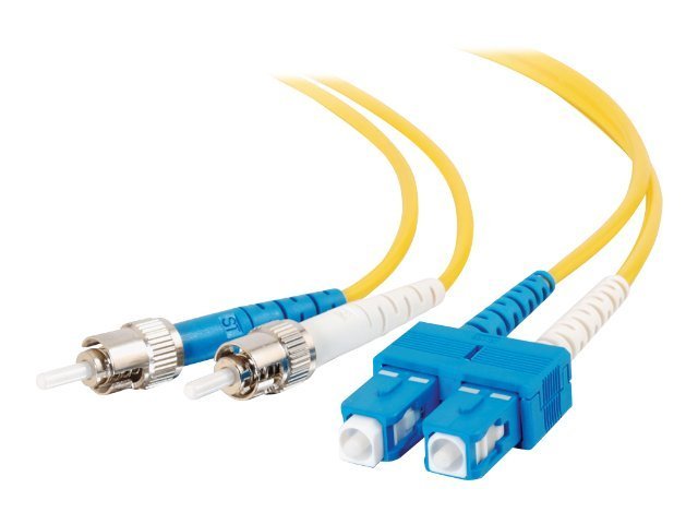 C2G 3m SC-ST 9/125 OS1 Duplex Single-Mode Fiber Optic Cable - Plenum CMP-Rated - Yellow - patch cable - 3 m - yellow