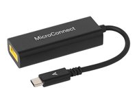 MicroConnect Slim Tip (female) - 24 pin USB-C (male) Sort Stikadapter