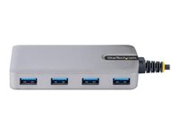 Startech 4-Port USB Hub, USB 3.0 5Gbps, Bus Powered, USB-A to 4x USB-A Hub with Optional Auxiliary Power Input, Portable Desk