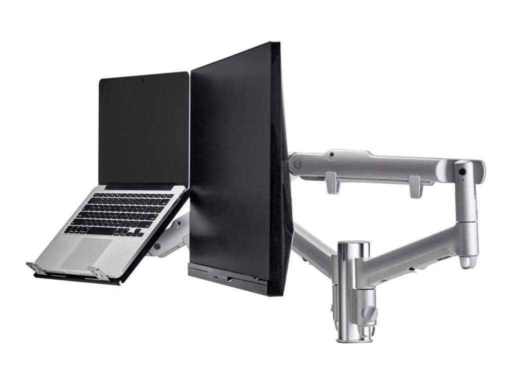 THE AWMS-2-ND13-F-S IS A NOTEBOKK AND DISPLAY SPRING ARM DESK MOUNT COMBINATION