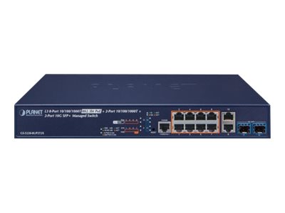 PLANET GS-5220-8UP2T2X - Switch - Managed - 8 x 10/100/1000 (PoE